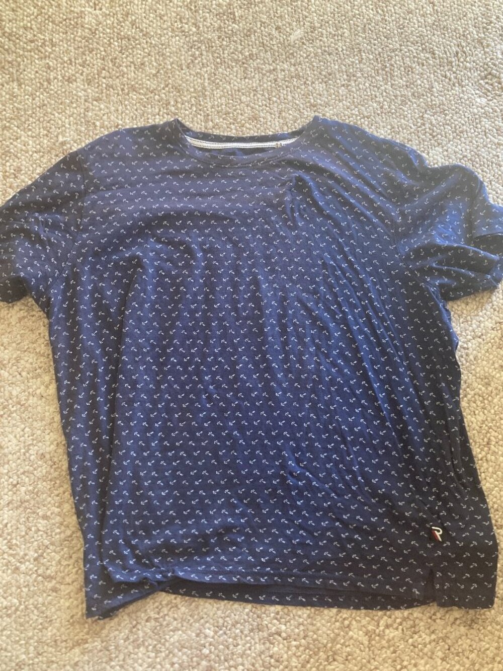 International Report navy anchor print t-shirt size XL